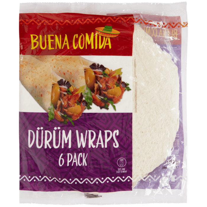 Tortillas Wraps Durum Buena comida 100g 6pcs