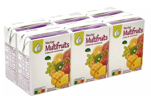 Jus multifruits Nectar en briquettes